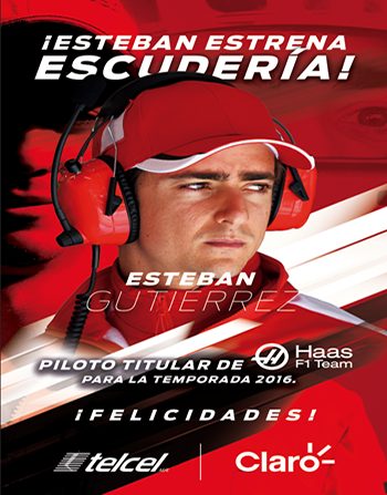 Confirma Haas F1 Team al mexicano Esteban Gutiérrez para 2016
