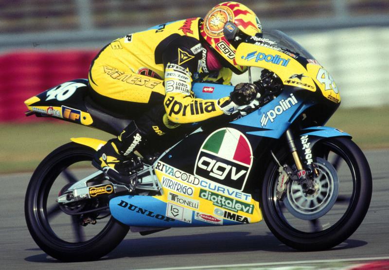 Rossi cumple 20 años en el mundial de velocidad