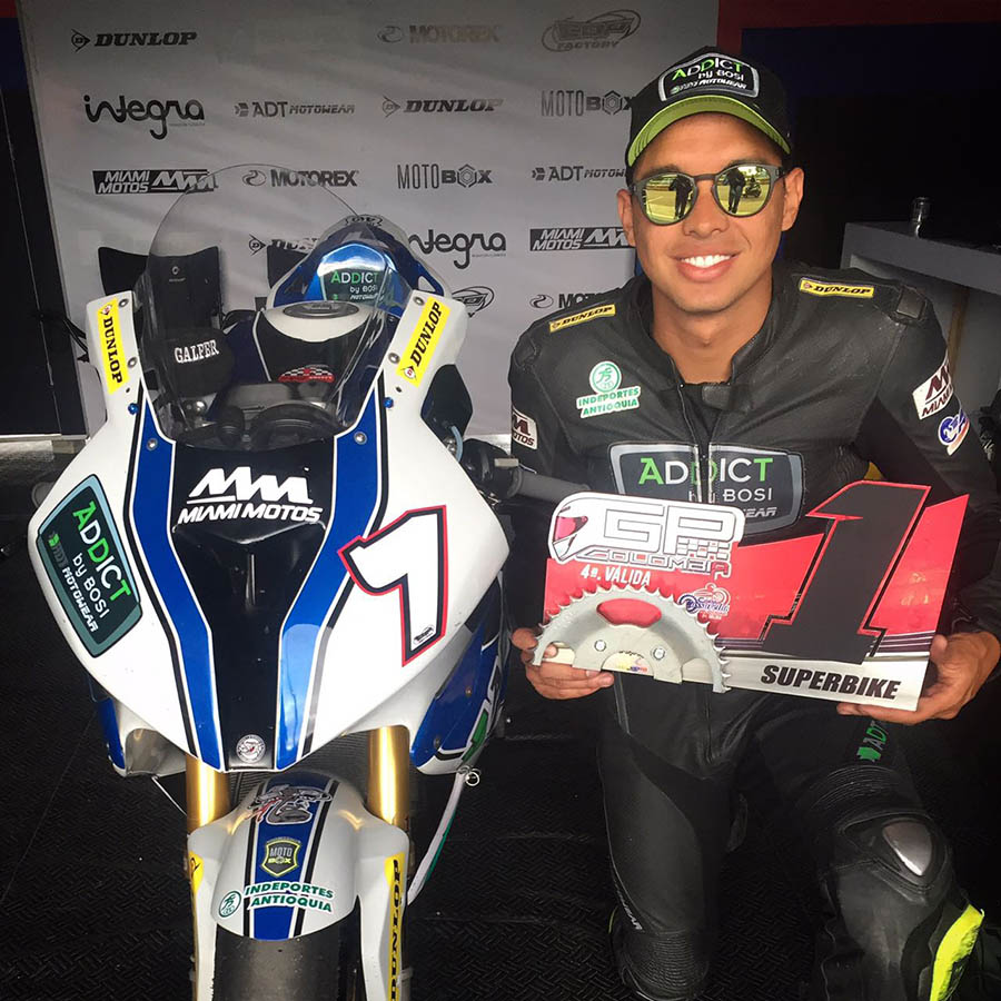 Tomás Puerta, Campeón Nacional 2016 en la categoría Superbike, campeonato GP Colombia