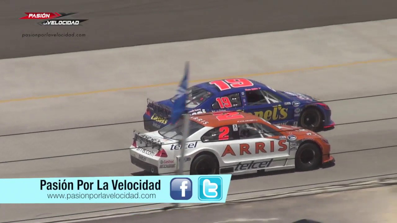 VIDEO: Calderón, Aguirre y García peleando el primer lugar NASCAR Óvalo Aguascalientes 2017