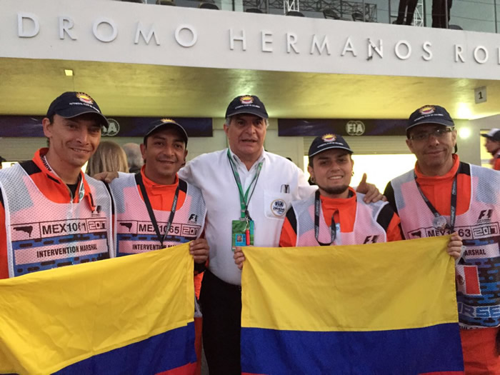 Gran trabajo de autoridades colombianas en el GP de F1-México