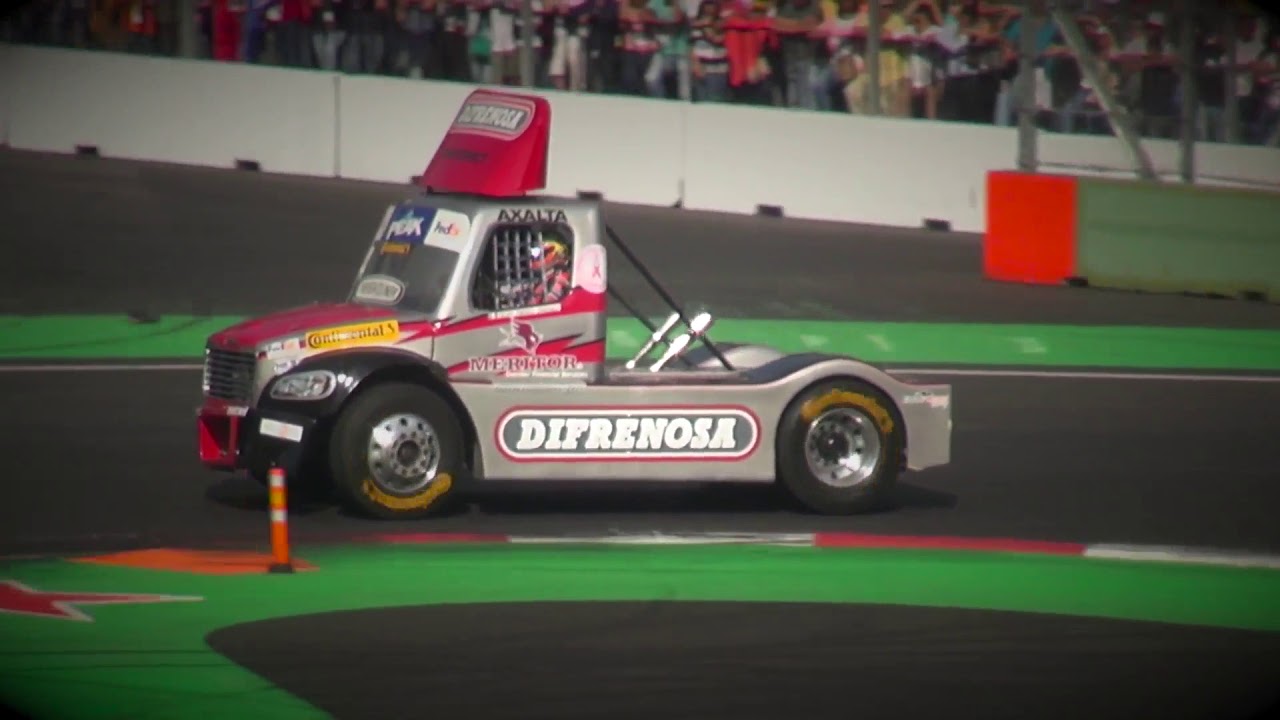 VIDEO: Cesar Tiberio Jiménez T44 en la final de los Tractocamiones en el Autódromo Hermanos Rodríguez 2017