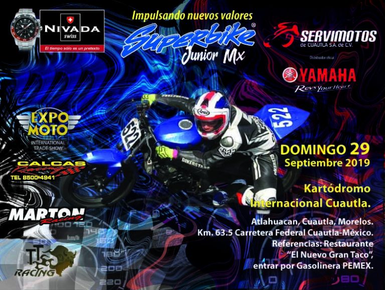 Penúltima fecha del Superbike Junior Nivada México en Cuautla