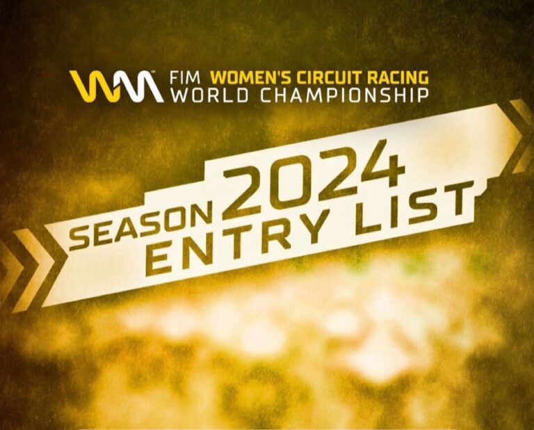 Lista de inscritas al Primer Campeonato Mundial Femenil FIM de Velocidad 2024