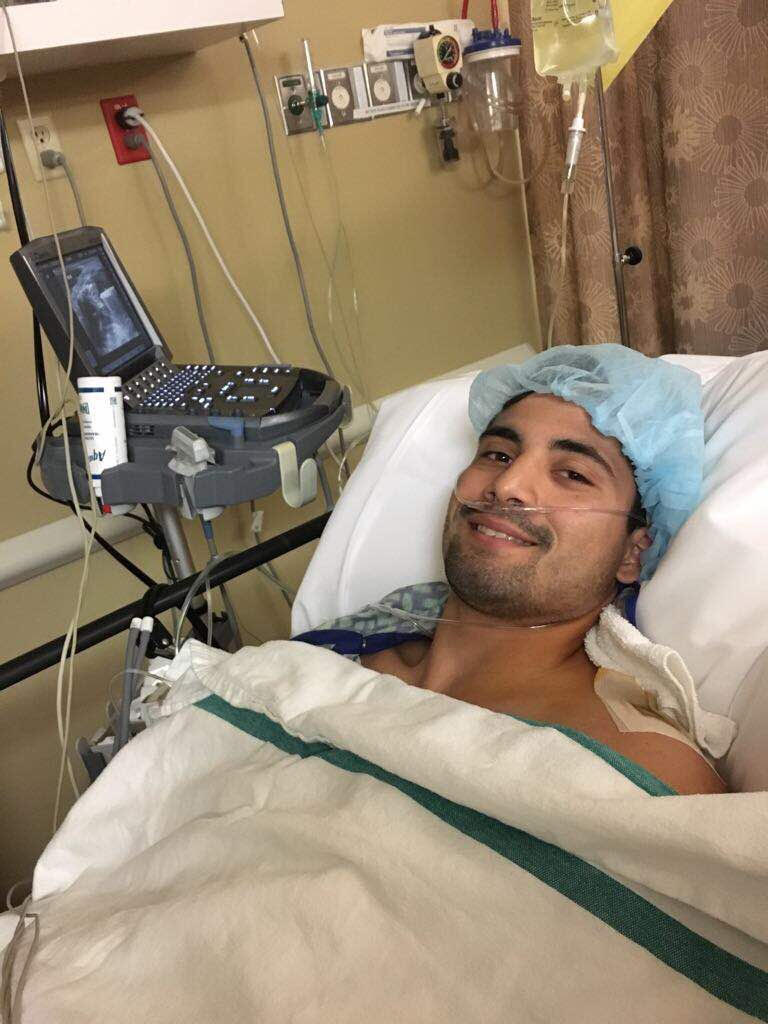 Lorenzo Locurcio operado por fractura en la clavícula izquierda